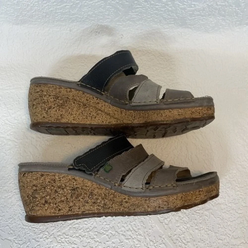 El Naturalista‎ Strappy Boho Retro Slide Sandals Women 40/US9.5 Mexico Leather